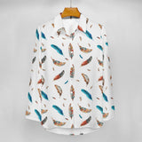 Baha Ranch Boho Feather Long Sleeve Blouse