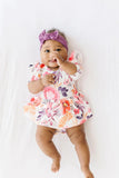 Tangerine Leaves Twirl Flutter Bodysuit - Mila & Rose ®