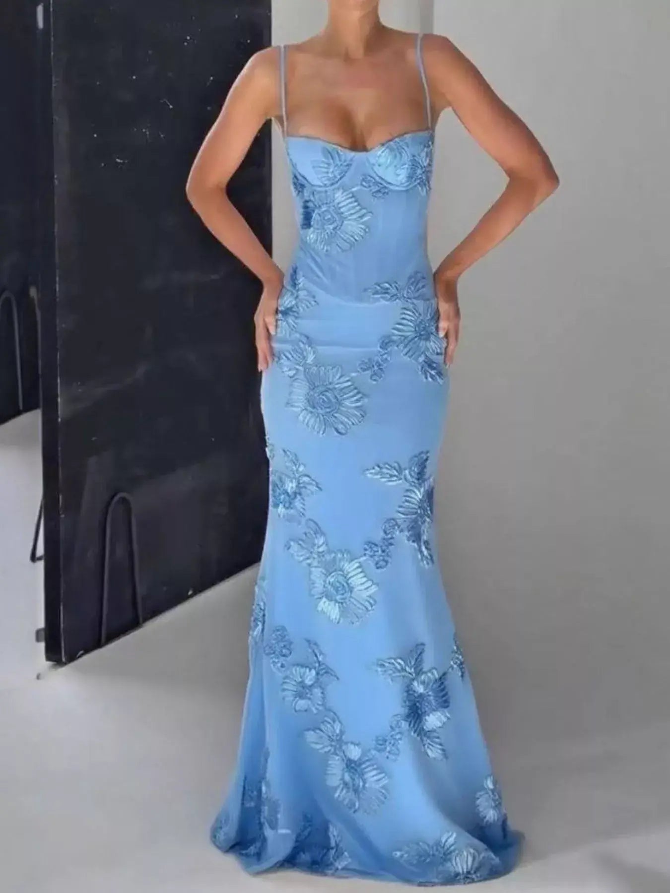 Sweetheart Neck Spaghetti Strap Maxi Dress - Trendsi - Flyclothing LLC