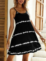Contrast Printed Scoop Neck Mini Cami Dress - Trendsi - Flyclothing LLC