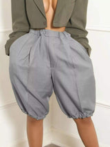 Pleated Detail High Waist Shorts - Trendsi - Flyclothing LLC