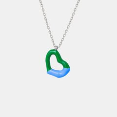 Heart Pendant Titanium Steel Necklace - Trendsi