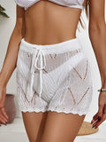 Drawstring Cutout Swim Shorts - Trendsi