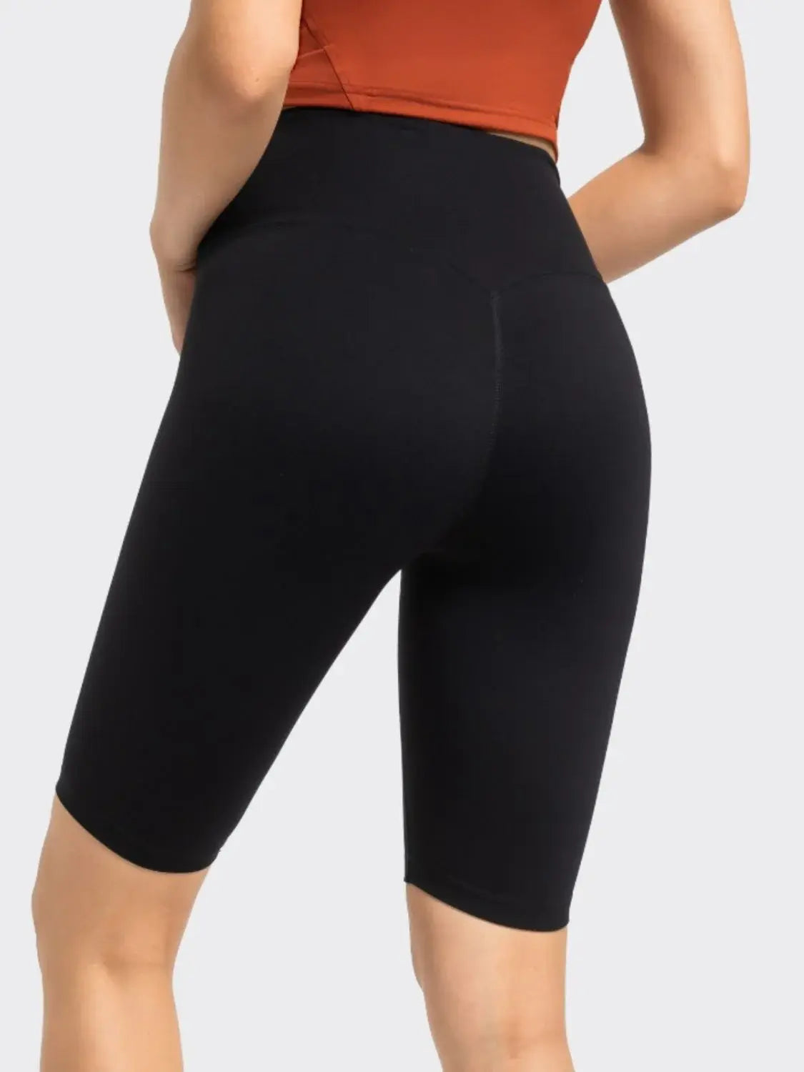 Millennia High Rise Wide Waistband Active Shorts - Trendsi - Flyclothing LLC