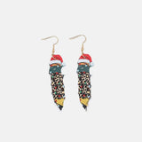 PU Leather Alloy Pencil Earrings - Trendsi - Flyclothing LLC