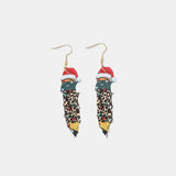 PU Leather Alloy Pencil Earrings - Trendsi