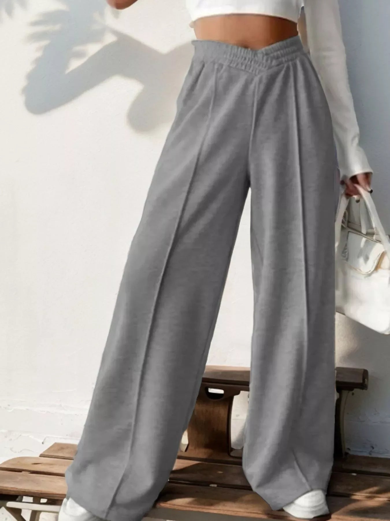 Wide Leg High Waist Pants - Trendsi - Flyclothing LLC