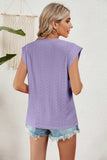 Eyelet Round Neck Tank - Trendsi - Flyclothing LLC