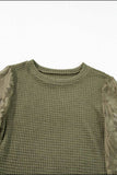 Mock Neck Lace Long Sleeve Top - Trendsi - Flyclothing LLC
