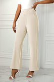 High Waist Straight Leg Pants - Trendsi - Flyclothing LLC