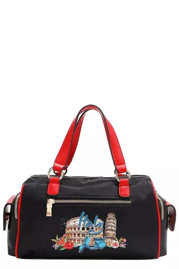 Nicole Lee USA Martha Travels Italy Wide Handbag with Rhinestones - Trendsi - Flyclothing LLC