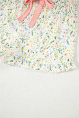 Printed Button Up Short Sleeve Top and Shorts Lounge Set - Trendsi - Flyclothing LLC