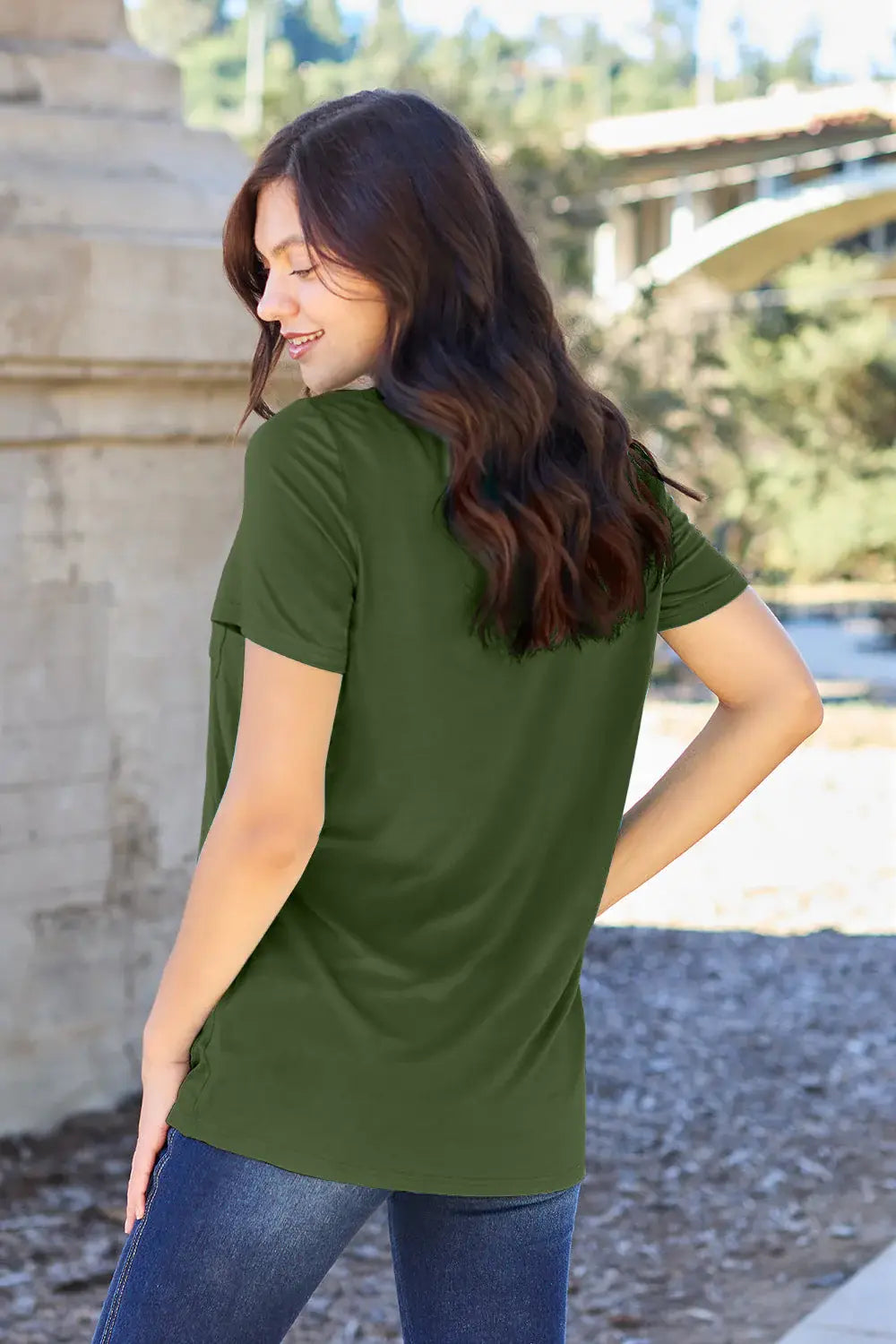 Basic Bae Full Size V-Neck Short Sleeve T-Shirt - ShopBasicbae - Flyclothing LLC