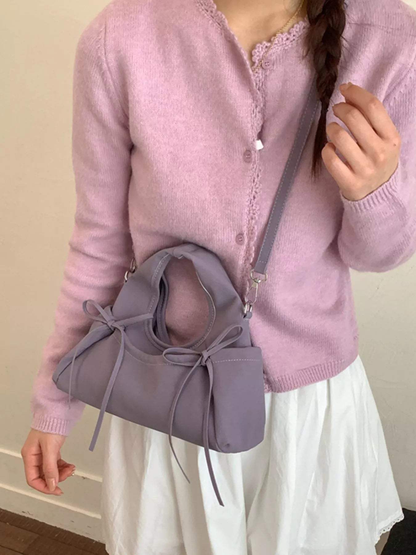 Bow Detail Crossbody Bag - Trendsi - Flyclothing LLC