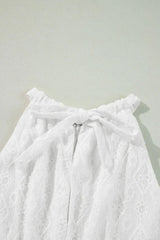 Lace Sleeveless Tied Waist Mini Dress - Trendsi - Flyclothing LLC