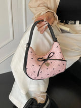 Printed Bow Shoulder Bag - Trendsi - Flyclothing LLC