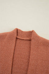 Slit Open Front Dropped Shoulder Cardigan - Trendsi - Flyclothing LLC