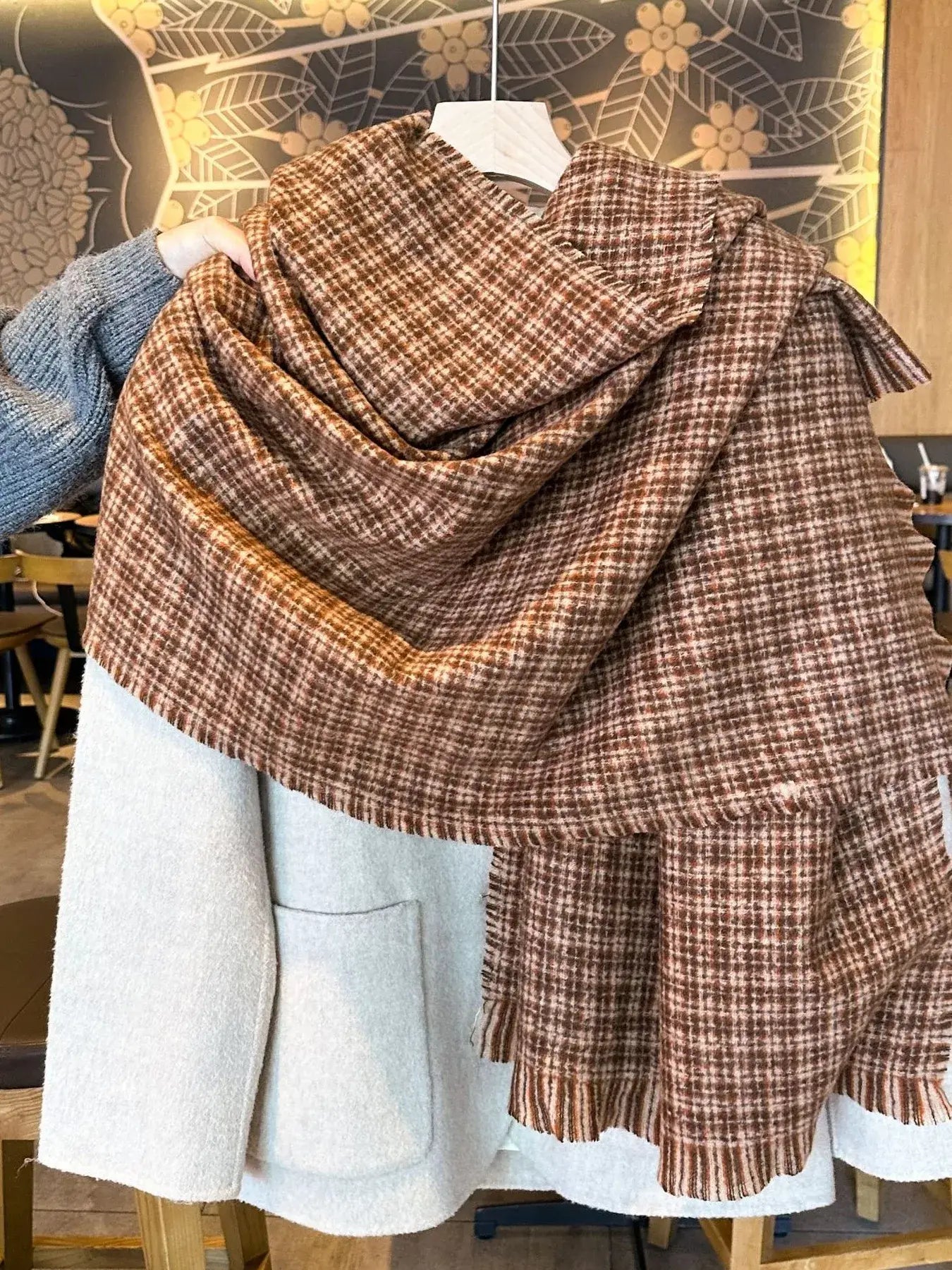 Plaid Warm Scarf - Trendsi - Flyclothing LLC