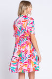 GeeGee Floral Ruffled Mini Dress - Trendsi