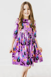 No Tricks, Just Treats 3/4 Sleeve Pocket Twirl Dress - Mila & Rose ®