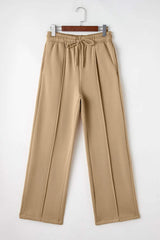 Drawstring Wide Leg Pants with Pockets - Trendsi - Flyclothing LLC