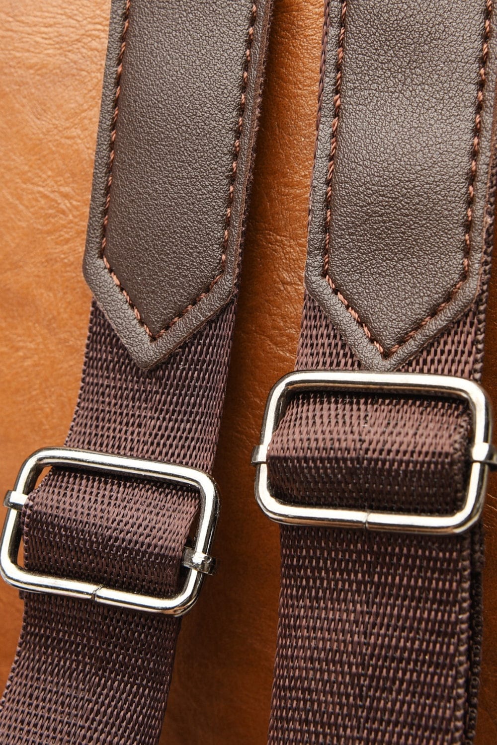 PU Leather Large Backpack Bag - Trendsi