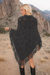 Tassel Hem Knit Cover Up - Trendsi - Flyclothing LLC