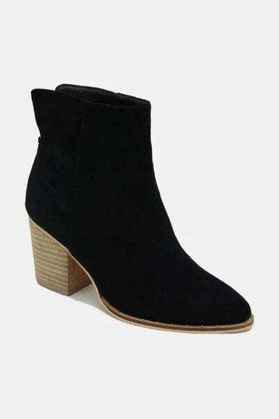 Beast Fashion Suede Point Toe Ankle Booties - Trendsi - Flyclothing LLC
