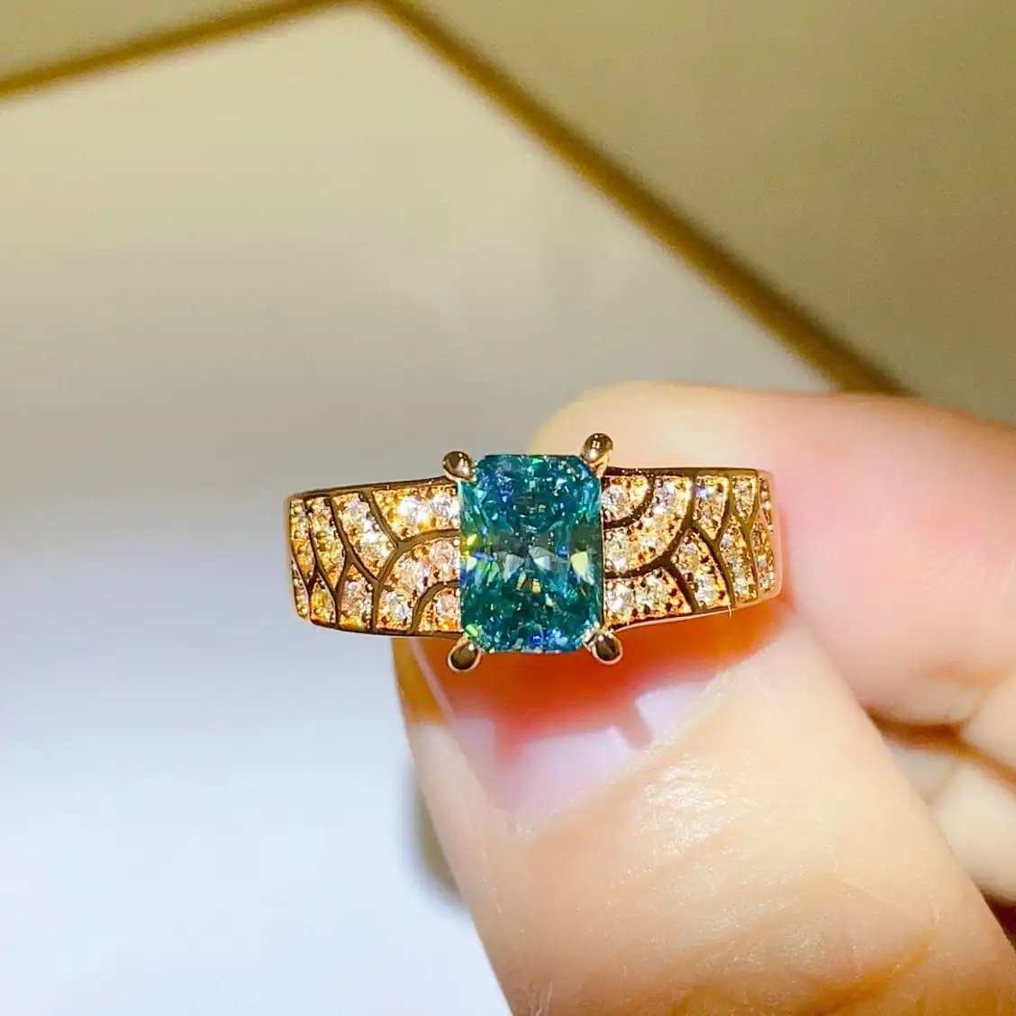 1 Carat Moissanite 925 Sterling Silver Ring - Trendsi - Flyclothing LLC