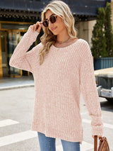 Round Neck Long Sleeve T-Shirt - Trendsi - Flyclothing LLC