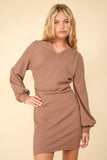 VERY J Ruched Detail Bodycon Mini Dress - Trendsi