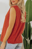 Side Slit Round Neck Sweater Vest - Trendsi
