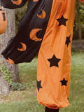 Halloween Two-Tone Star & Moon Print Jumpsuit - Trendsi - Flyclothing LLC
