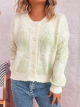 Ribbed Hem Button Up Cardigan - Trendsi - Flyclothing LLC