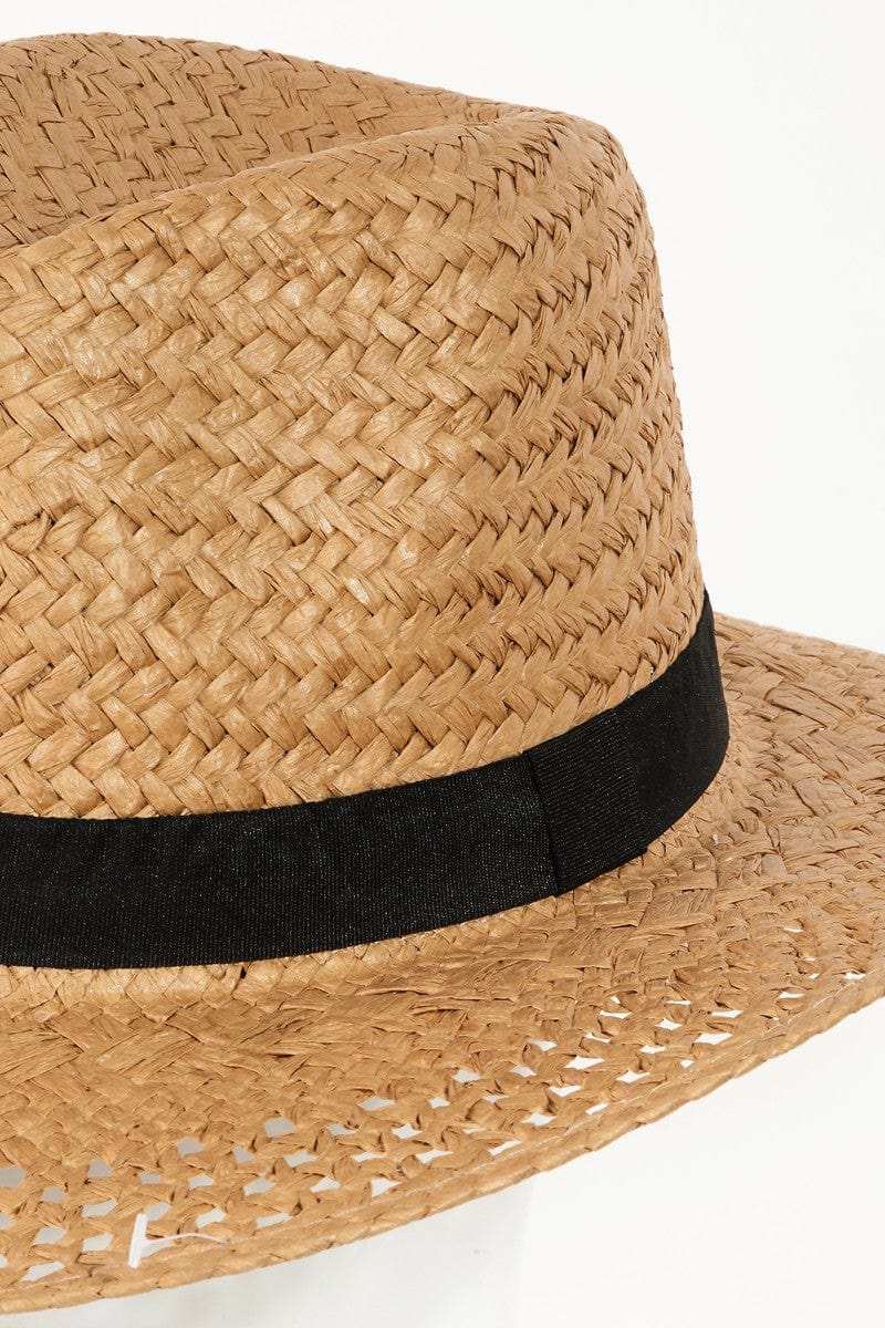 Fame Basket Weave Straw Sun Hat - Trendsi - Flyclothing LLC