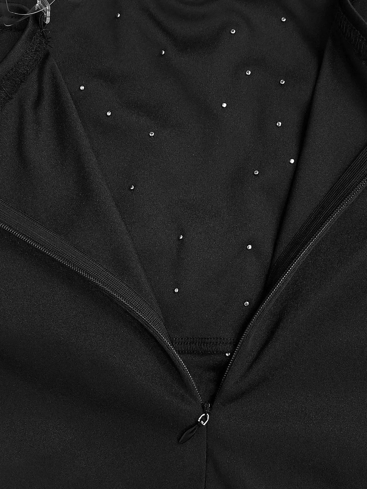 Rhinestone Pearl Detail One-Shoulder Mermaid Maxi Dress - Trendsi - Flyclothing LLC