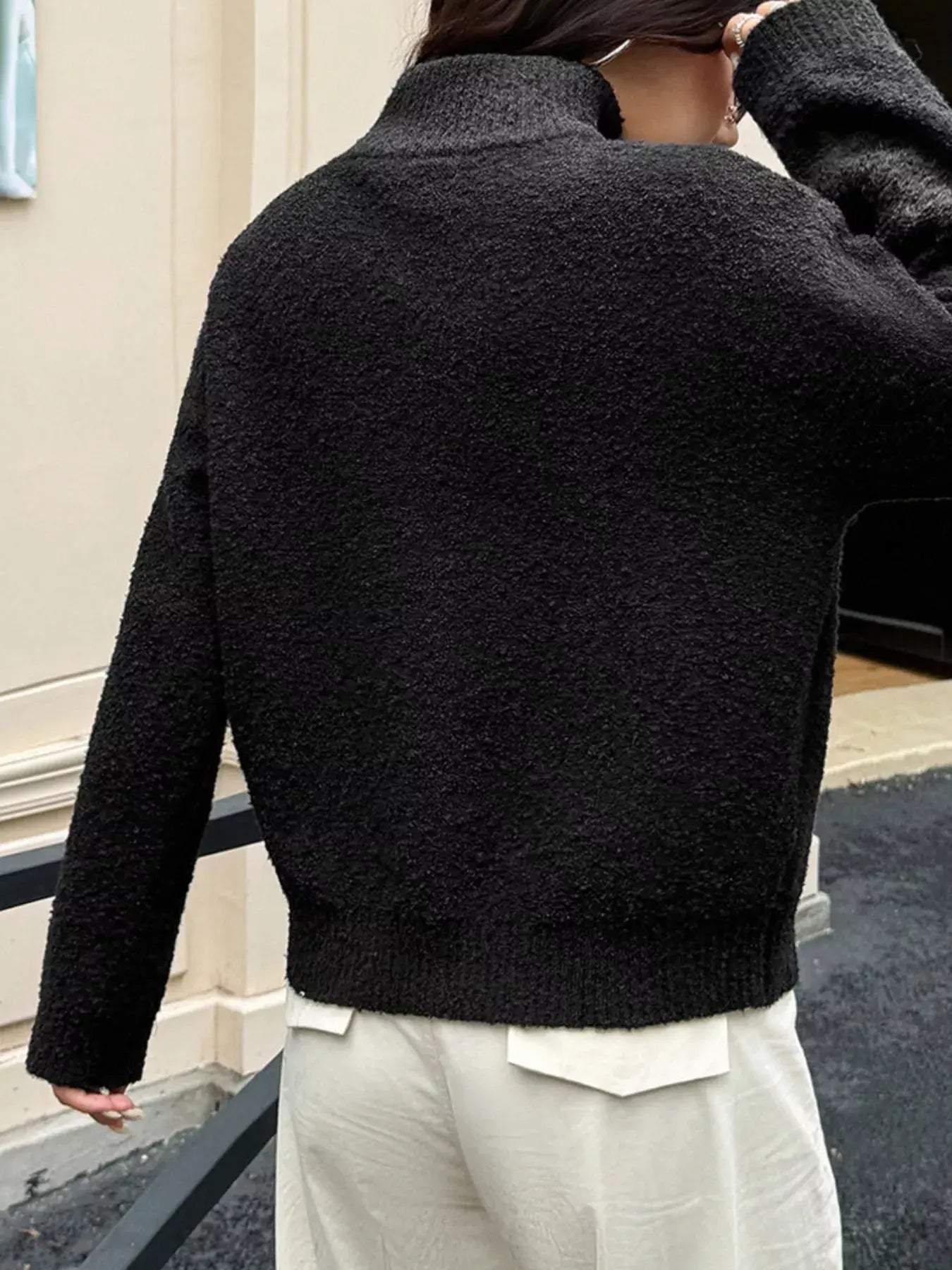 Turtleneck Long Sleeve Sweater - Trendsi - Flyclothing LLC
