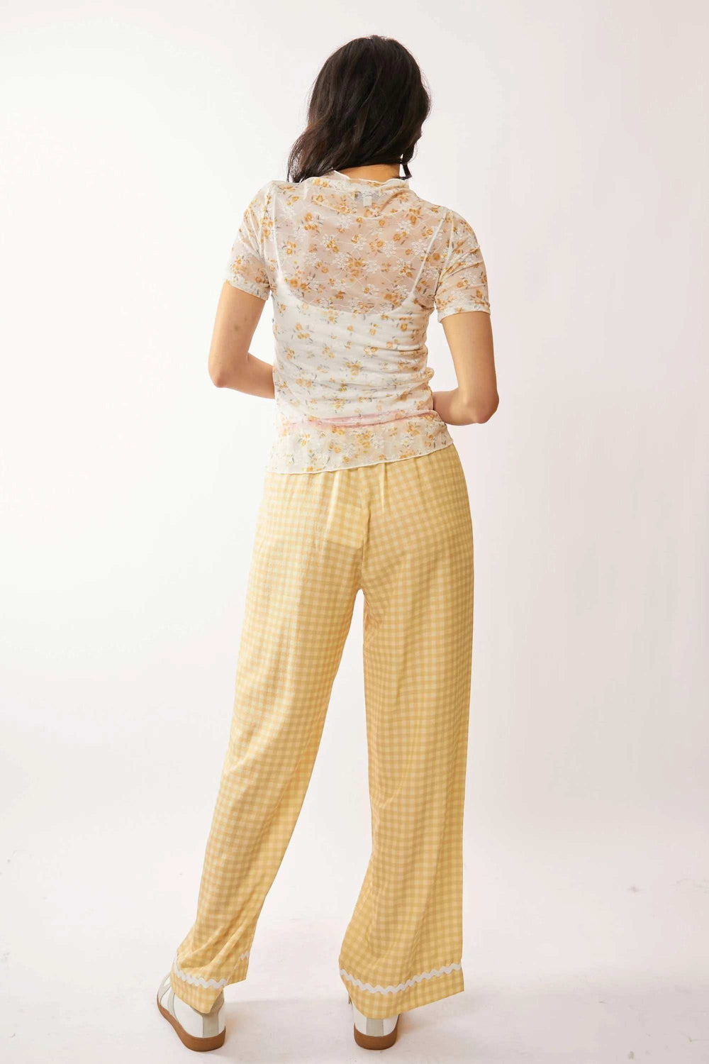 Davi & Dani Loose Turtle Neck Lace Mesh Lace Sheer Top - Trendsi - Flyclothing LLC