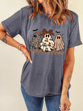 Halloween Ghost Round Neck Casual Tee - Trendsi - Flyclothing LLC