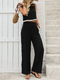 Round Neck Sleeveless Top and Pants Set - Trendsi
