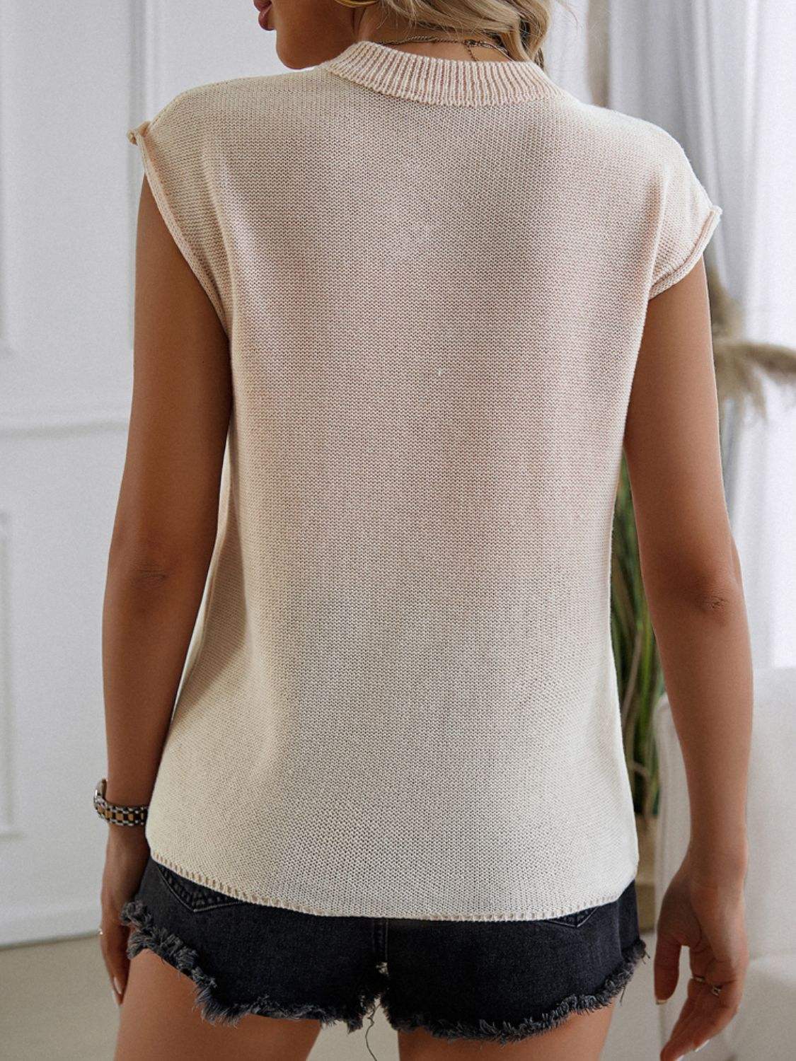 Devine US Flag Round Neck Sweater Vest - Trendsi - Flyclothing LLC