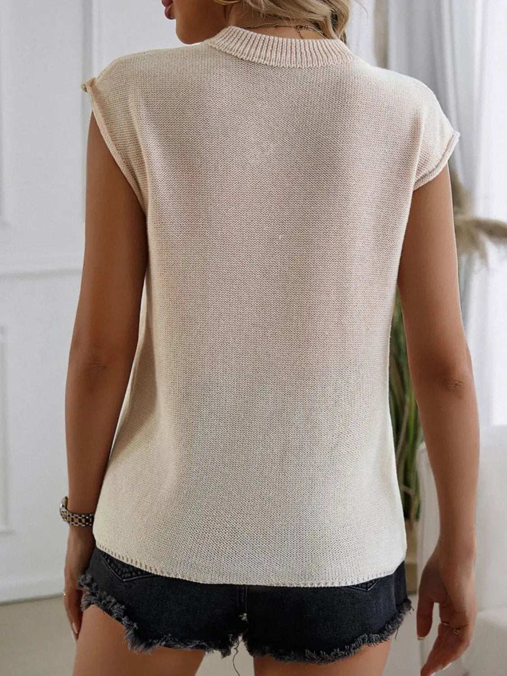 Devine US Flag Round Neck Sweater Vest - Trendsi - Flyclothing LLC