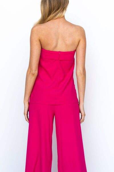 Tube Top and Wide Leg Pants Set - Trendsi - Flyclothing LLC