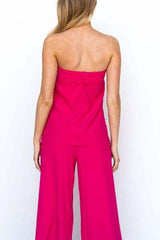 Tube Top and Wide Leg Pants Set - Trendsi - Flyclothing LLC