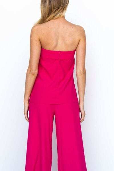 Tube Top and Wide Leg Pants Set - Trendsi - Flyclothing LLC