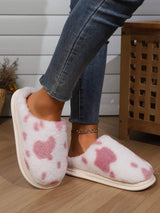 Animal Print Faux Fur Slippers - Trendsi - Flyclothing LLC