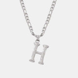 Titanium Steel Letter Pendant Necklace - Trendsi - Flyclothing LLC