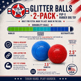 Glitter Ball 2-Pack Dog Toy | Soft Rubber Floating Fetch Ball with Treat Dispenser | USA Made - SodaPup/True Dogs, LLC - Flyclothing LLC