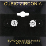 7mm Round CZ Stud Earrings - Madeline Love - Flyclothing LLC
