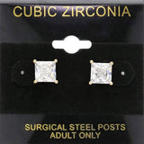 7mm Square CZ stud Earrings - Madeline Love - Flyclothing LLC